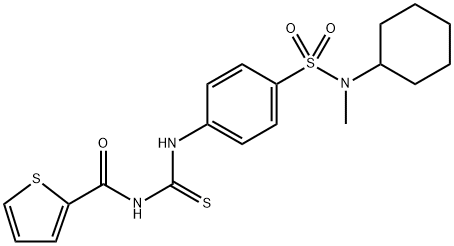 N-{[(4-{[cyclohexyl(methyl)amino]sulfonyl}phenyl)amino]carbonothioyl}-2-thiophenecarboxamide Structure