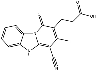 3-(4-cyano-3-methyl-1-oxo-1,5-dihydrobenzo[4,5]imidazo[1,2-a]pyridin-2-yl)propanoic acid 구조식 이미지