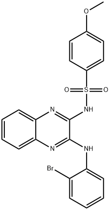 N-{3-[(2-bromophenyl)amino]quinoxalin-2-yl}-4-methoxybenzenesulfonamide Structure