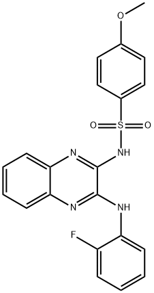 N-{3-[(2-fluorophenyl)amino]quinoxalin-2-yl}-4-methoxybenzenesulfonamide Structure