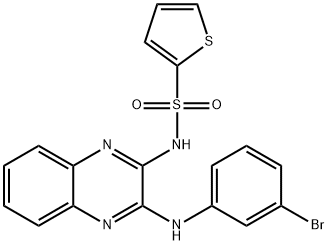 N-{3-[(3-bromophenyl)amino]quinoxalin-2-yl}thiophene-2-sulfonamide Structure