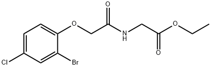 ethyl N-[(2-bromo-4-chlorophenoxy)acetyl]glycinate 구조식 이미지