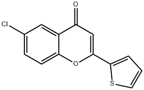 6-chloro-2-(thiophen-2-yl)-4H-chromen-4-one 구조식 이미지