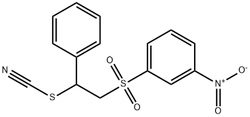 1-Nitro-3-(2-phenyl-2-thiocyanato-ethanesulfonyl)-benzene Structure