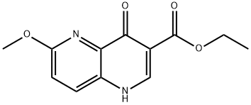 6-Methoxy-4-oxo-1,4-dihydro-[1,5]naphthyridine-3-carboxylic acid ethyl ester Structure