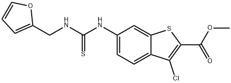 methyl 3-chloro-6-(3-(furan-2-ylmethyl)thioureido)benzo[b]thiophene-2-carboxylate Structure