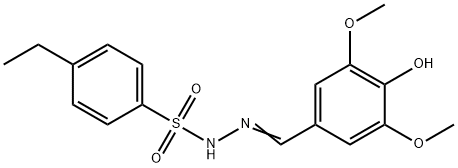 (Z)-4-ethyl-N'-(4-hydroxy-3,5-dimethoxybenzylidene)benzenesulfonohydrazide 구조식 이미지