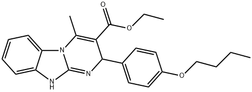 ethyl 2-(4-butoxyphenyl)-4-methyl-1,2-dihydrobenzo[4,5]imidazo[1,2-a]pyrimidine-3-carboxylate 구조식 이미지