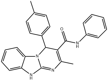 2-methyl-4-(4-methylphenyl)-N-phenyl-1,4-dihydropyrimido[1,2-a]benzimidazole-3-carboxamide Structure