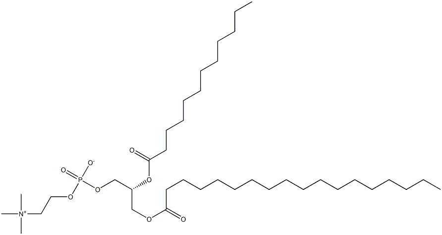 1-stearoyl-2-lauroyl -sn-glycero-3-phosphocholine Structure