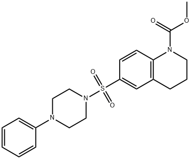 methyl 6-[(4-phenylpiperazin-1-yl)sulfonyl]-3,4-dihydroquinoline-1(2H)-carboxylate Structure