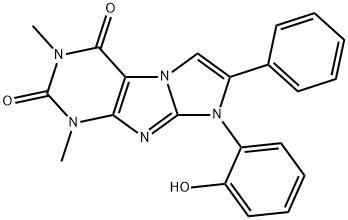 2-(1,3-dimethyl-2,4-dioxo-7-phenyl-1,2,3,4-tetrahydro-8H-imidazo[2,1-f]purin-9-ium-8-yl)phenolate Structure