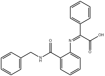 (Z)-2-((2-(benzylcarbamoyl)phenyl)imino)-2-phenylacetic acid Structure