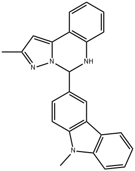 2-methyl-5-(9-methyl-9H-carbazol-3-yl)-5,6-dihydropyrazolo[1,5-c]quinazoline 구조식 이미지