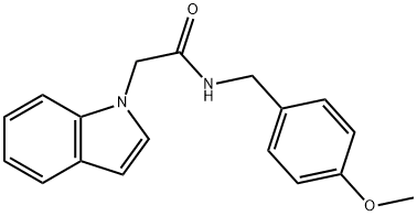 2-(1H-indol-1-yl)-N-(4-methoxybenzyl)acetamide 구조식 이미지