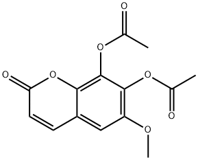6-methoxy-2-oxo-2H-chromene-7,8-diyl diacetate Structure