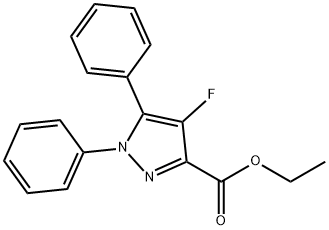 4-fluoro-1,5-diphenylpyrazole-3-carboxylic acid ethyl ester 구조식 이미지