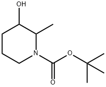 tert-butyl 3-hydroxy-2-methylpiperidine-1-carboxylate 구조식 이미지