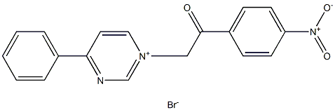 1-(2-(4-NITRO-PHENYL)-2-OXO-ETHYL)-4-PHENYL-PYRIMIDIN-1-IUM, BROMIDE Structure