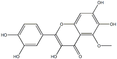 2-(3,4-Dihydroxyphenyl)-3,6,7-trihydroxy-5-methoxy-4H-1-benzopyran-4-one 구조식 이미지