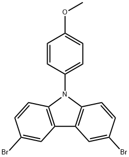 3,6-디브로모-9-(4-메톡시페닐)카르바졸 구조식 이미지