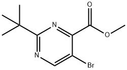 Methyl 5-bromo-2-(tert-butyl)pyrimidine-4-carboxylate Structure
