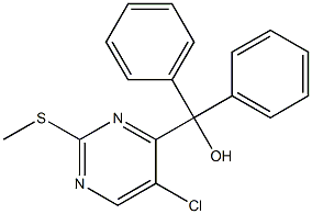 5-CHLORO-ALPHA,ALPHA-DIPHENYL-2-METHYLTHIO-4-PYRIMIDINEMETHANOL Structure