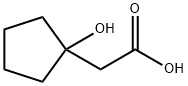 2-(1-hydroxycyclopentyl)acetic acid
 Structure