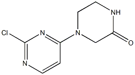 4-(2-chloropyrimidin-4-yl)piperazin-2-one 구조식 이미지
