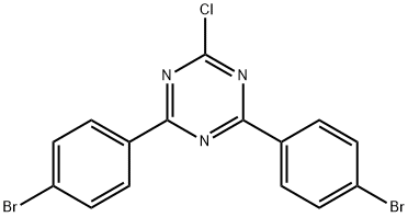 2,4-bis(4-bromophenyl)-6-chloro-1,3,5-triazine 구조식 이미지