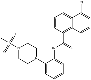 5-chloro-N-{2-[4-(methylsulfonyl)-1-piperazinyl]phenyl}-1-naphthamide 구조식 이미지