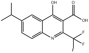 4-Hydroxy-6-isopropyl-2-(trifluoromethyl)quinoline-3-carboxylic acid Structure