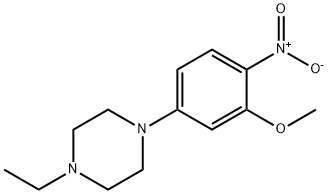 1-Ethyl-4-(3-methoxy-4-nitro-phenyl)-piperazine 구조식 이미지