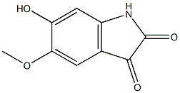 6-hydroxy-5-methoxyindoline-2,3-dione Structure