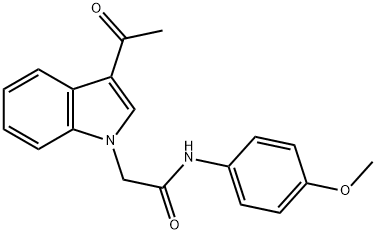 2-(3-acetyl-1H-indol-1-yl)-N-(4-methoxyphenyl)acetamide 구조식 이미지