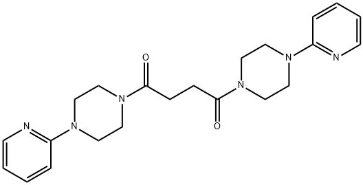 1,4-bis[4-(pyridin-2-yl)piperazin-1-yl]butane-1,4-dione Structure