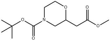 tert-butyl 2-(2-methoxy-2-oxoethyl)morpholine-4-carboxylate Structure
