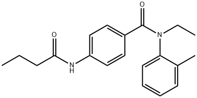 4-(butanoylamino)-N-ethyl-N-(2-methylphenyl)benzamide Structure