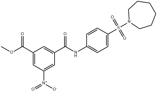 methyl 3-{[4-(azepan-1-ylsulfonyl)phenyl]carbamoyl}-5-nitrobenzoate Structure