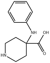 4-피페리딘카르복실산,4-(페닐아미노)- 구조식 이미지