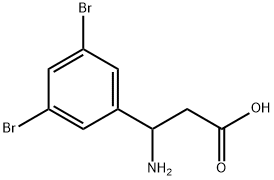 3-AMINO-3-(3,5-DIBROMOPHENYL)PROPANOIC ACID 구조식 이미지