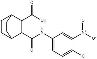 3-((4-chloro-3-nitrophenyl)carbamoyl)bicyclo[2.2.2]octane-2-carboxylic acid Structure