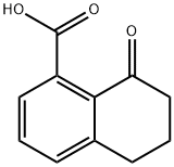 8-oxo-5,6,7,8-tetrahydronaphthalene-1-carboxylic acid 구조식 이미지