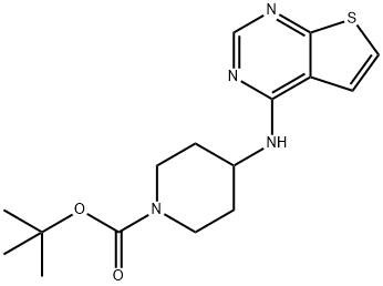 tert-butyl 4-(thieno[2,3-d]pyrimidin-4-ylamino)piperidine-1-carboxylate Structure