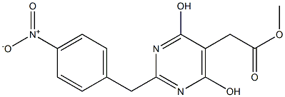[4,6-dihydroxy-2-(4-nitrobenzyl)pyrimidin-5-yl]acetic acid methyl ester Structure