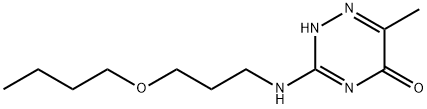 3-[(3-butoxypropyl)amino]-6-methyl-1,2,4-triazin-5(4H)-one 구조식 이미지