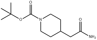 1-피페리딘카르복실산,4-(2-아미노-2-옥소에틸)-,1,1-디메틸에틸에스테르 구조식 이미지