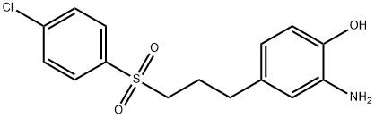 2-amino-4-(3-((4-chlorophenyl)sulfonyl)propyl)phenol(WXG00790) Structure