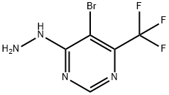 5-Bromo-4-hydrazinyl-6-(trifluoromethyl)pyrimidine Structure