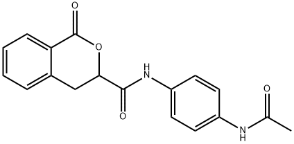 N-[4-(acetylamino)phenyl]-1-oxo-3,4-dihydro-1H-isochromene-3-carboxamide Structure